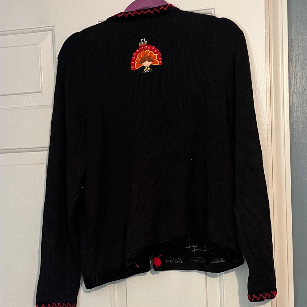 Jack B Quick Black Cardigan with Embroidery - Picture 7 of 7